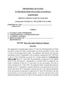 Park Royal Ltd V Uganda Land Commission & 3 Ors