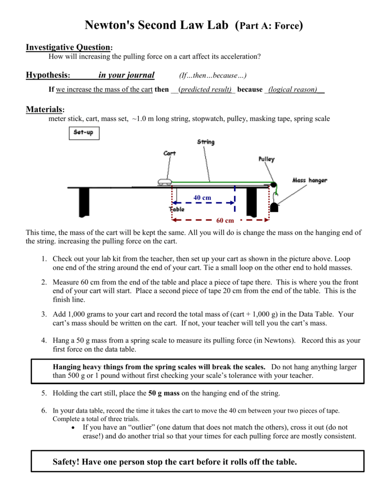 physics forces and newton ii lab report questions