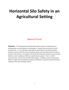 Horizontal Silo Safety in an Agricultural Setting