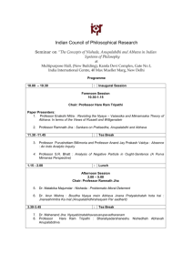 Seminar on “The Concepts of Nisheda, Anupalabdhi and Abhava in