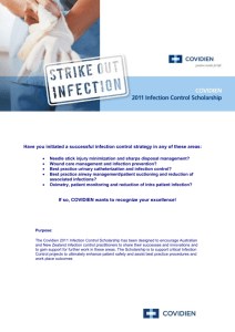 COVIDIEN 2010 Infection Control Scholarship Application Form