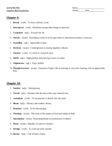 Chapters 9&10 Vocabulary