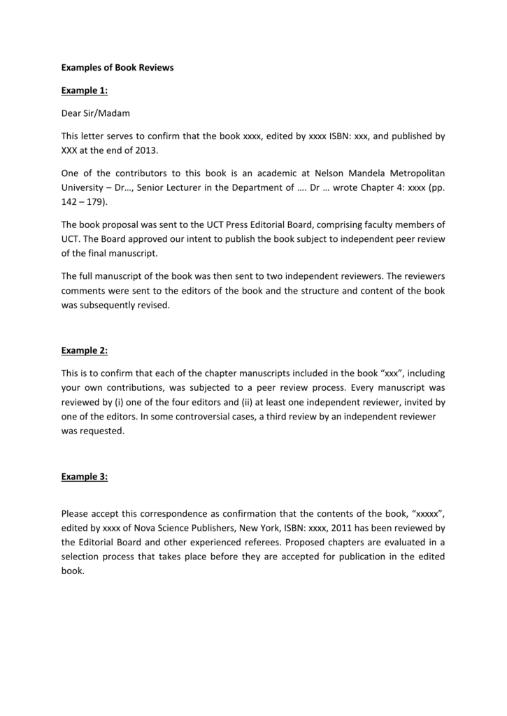 Letter To Editors Examples from s3.studylib.net