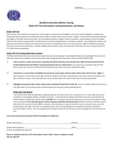 Sickle Cell Waiver - Rockford University Athletics