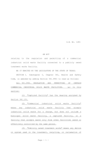 Senate Bill 1281 - Texas Commission on Environmental Quality