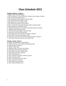 Class Schedule 2015
