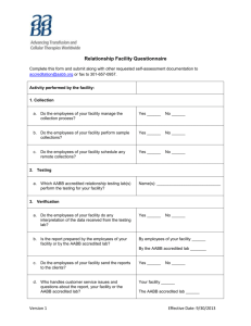 Relationship Facility Questionnaire