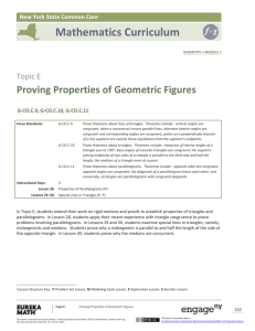 Geometry Module 1, Topic E, Overview