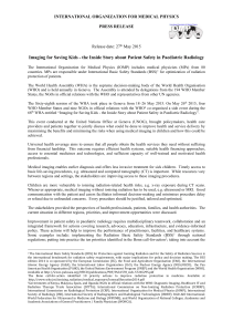 IOMP releases press release at the World Health Assembly, Geneva