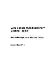 Lung Cancer Multidisciplinary Meeting Toolkit