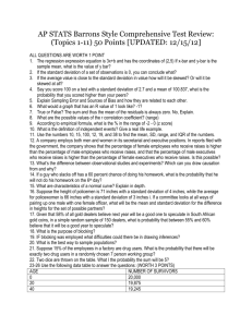 AP STATS Barrons style comprehensive test topics