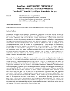 PPG Minutes 23.06.15 - Davenal House Surgery