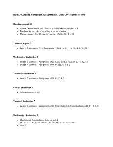 Math 30 Applied Homework Assignments