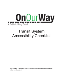 Transit System Accessibility Checklist