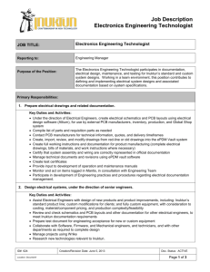 Job Description Electronics Engineering Technologist