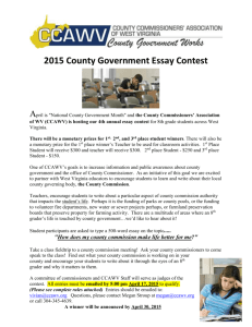 CCAWV Essay Contest - Upshur County, West Virginia