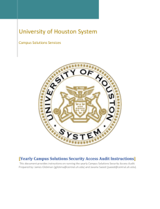 Yearly Campus Solutions Security Access Audit Instructions
