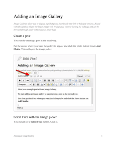 Adding an Image Gallery