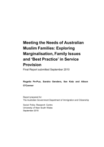Meeting the Needs of Australian Muslim Families