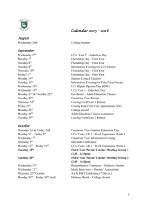 Updated Calendar 2015-2016 - Castleknock Community College