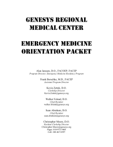 EMERGENCY MEDICINE - Genesys Regional Medical Center