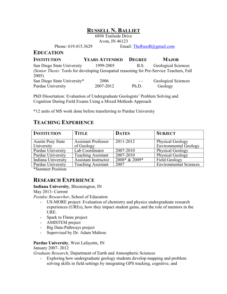 Phd thesis on environmental geology