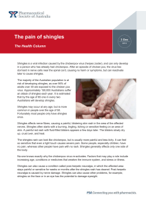 The pain of shingles