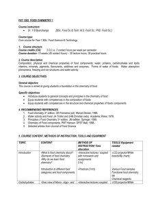 FST 1202 FOOD CHEMISTRY 1