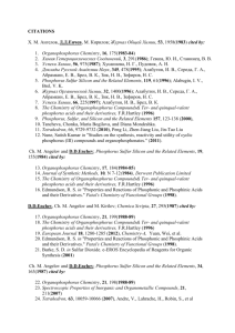 138. Organophosphorus Chemistry, 37, 177(2006-07)