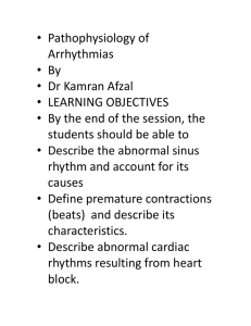 management of arrhythmias