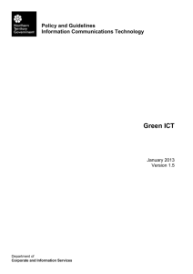 Green ICT Policy and Guidelines