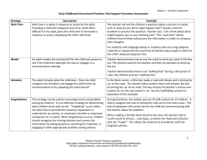 Early Childhood Instructional Practices that Support Formative