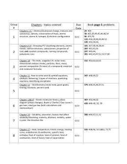 ELECTROLYTES AND NONELECTROLYTES