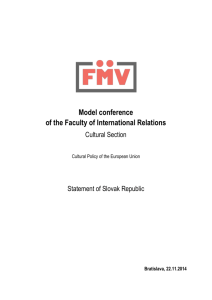 Model conference of the Faculty of International Relations