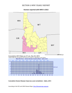 SECTION G-WNV YEARLY REPORT - University of Idaho Extension