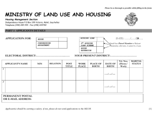 MINISTRY OF LAND USE & HABITAT