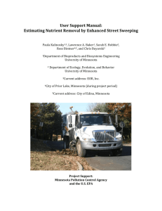 Estimating Nutrient Removal by Enhanced Street