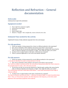 Reflection Refraction Documentation