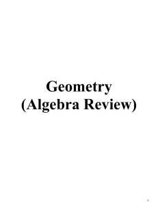 Algebra Review Packet