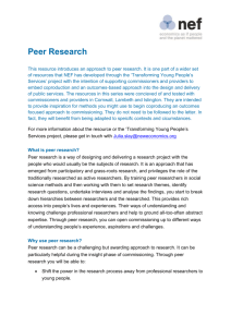 Why use peer research? - New Economics Foundation