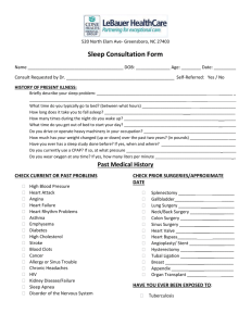 Sleep Consultation Form