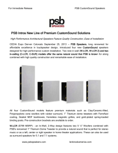 News Release: PSB Intros New Line of Premium