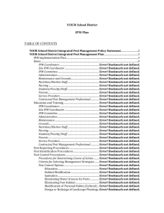 USU Model School IPM Policy & Plan - Utah Pests