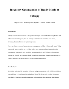31: Inventory Optimization of Ready Meals at Entropy
