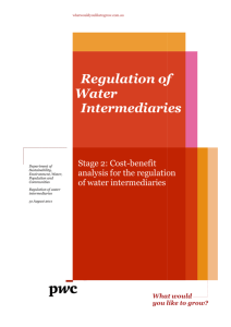 Regulation of water intermediaries