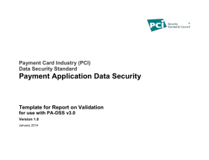 ROV Template for PCI Payment Application Data Security Standard