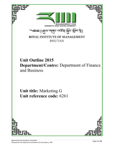 Masters Marketing Unit Outline 2015