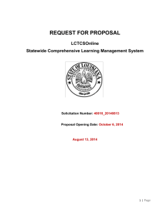 Learning Management System RFP (Posted 8/11/2014)
