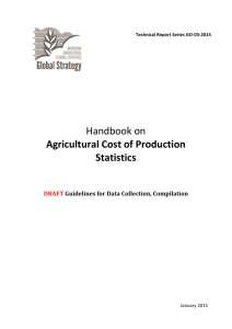 Draft Handbook on Agricultural Cost of Production