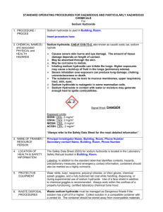 Sodium Hydroxide - WSU Environmental Health & Safety
